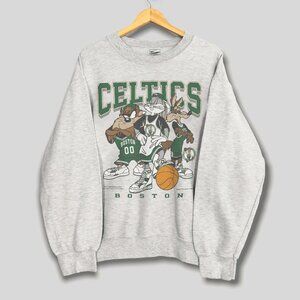 Vintage Boston Celtics Looney Tunes Sweatshirt, 90s NBA Boston Celtics Shirt Tee